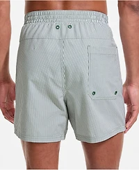 Lands' End Men's 5" Seersucker Volley with Hydroliner Swim Trunk