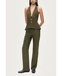 Nocturne Women's Halter Neck Peplum Top