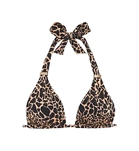 Lascana Women's Giraffe Print Triangle Bikini Swimsuit Top Bra Sizing