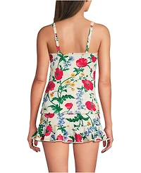 Lands' End Petite Sweetheart Wrap Underwire Tankini Top