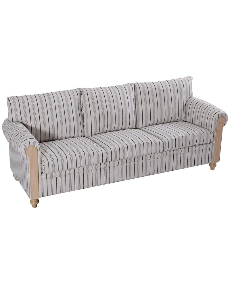 Streamdale Furniture Pu Cover Sofa with Birch Legs
