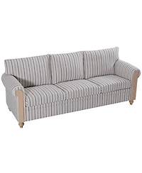 Streamdale Furniture Pu Cover Sofa with Birch Legs