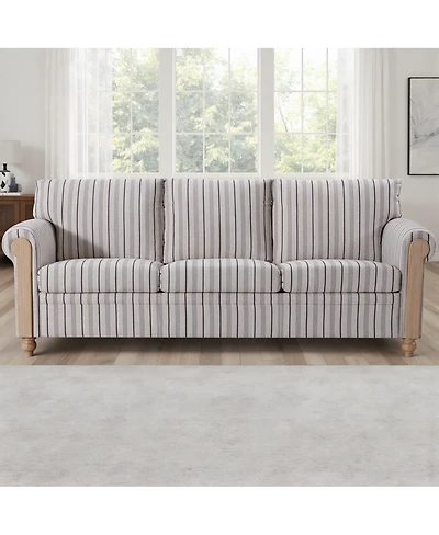 Streamdale Furniture Pu Cover Sofa with Birch Legs