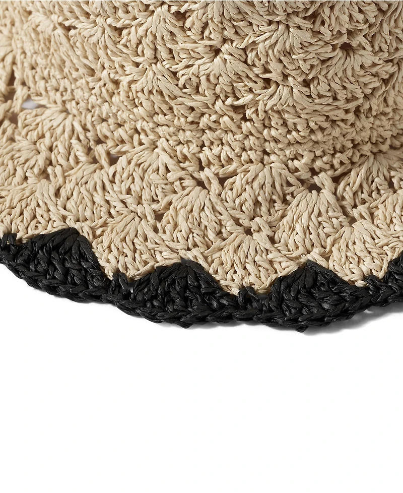 Lands' End Women's Raffia Bucket Hat