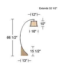 Franklin Iron Works Rustic Farmhouse Arc Floor Lamp with Usb Charging Port 66 1/2" Tall