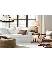 360 Lighting San Carlos 29" Tall Farmhouse Rustic Modern End Table Lamps Set of 2 Rattan Living Room Bedroom