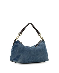 Patricia Nash Kolena Stonewashed Denim Hobo Crossbody Handbag