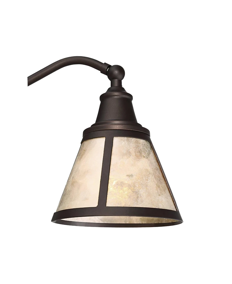 Regency Hill Malta 18 1/2" High Small Farmhouse Rustic Desk Lamps Set of 2 Adjustable Satin Bronze Finish Home Office