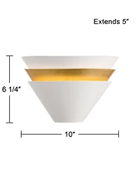 360 Lighting Misty 6 1/4" High Leaf Led Wall Sconce