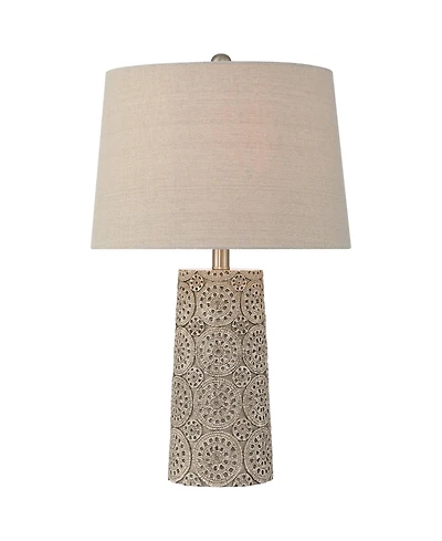 360 Lighting Lavinia 24 1/2" High Carved Stone Motif Table Lamp