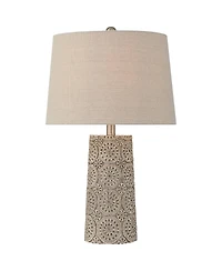 360 Lighting Lavinia 24 1/2" High Carved Stone Motif Table Lamp