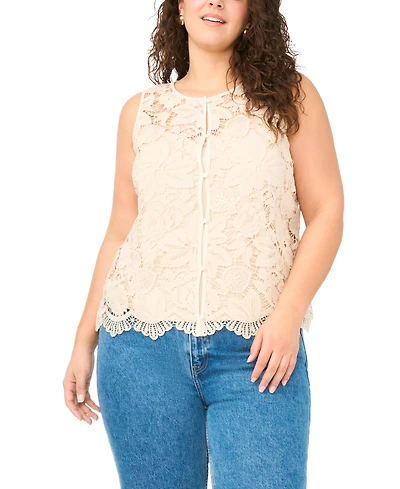 Vince Camuto Plus Sleeveless Crew Neck Top