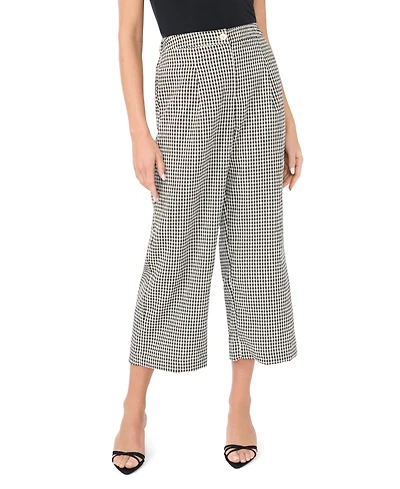 Vince Camuto Women's Mid-Rise Pleated Straight Leg Pants