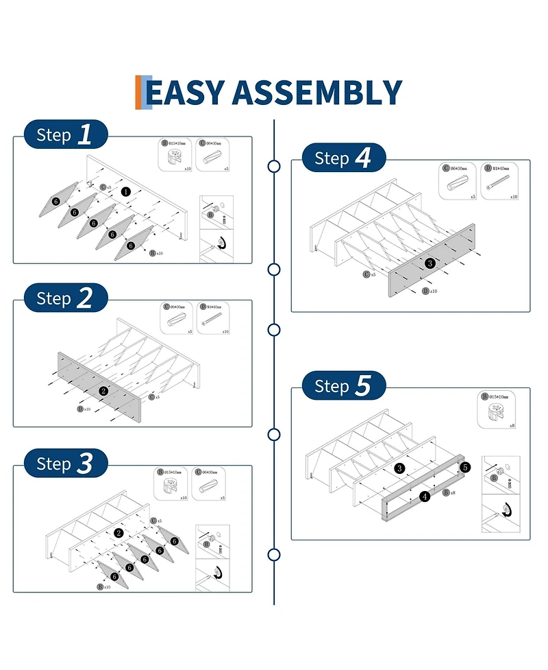gaomon 8-Cube Open Storage Organizer Bookshelf with 10 Removable Back Panels