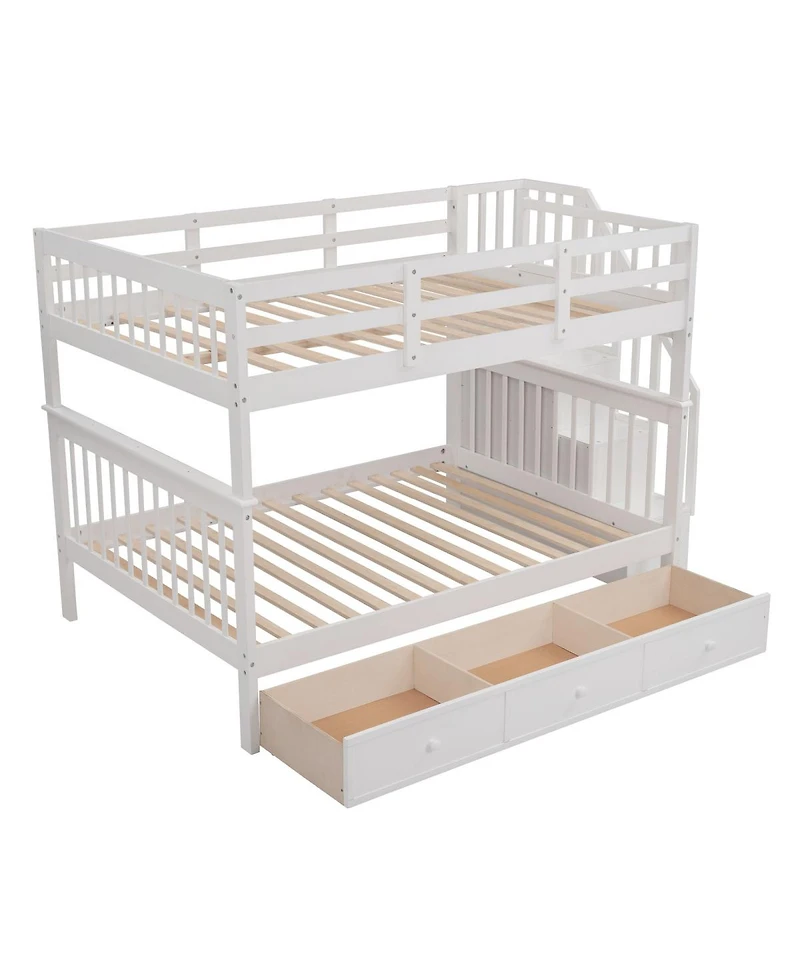 Streamdale Furniture Full/Full Bunk Bed with Drawer and Storage