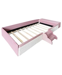 Streamdale Furniture Twin Daybed with Stairs and Storage Ottoman