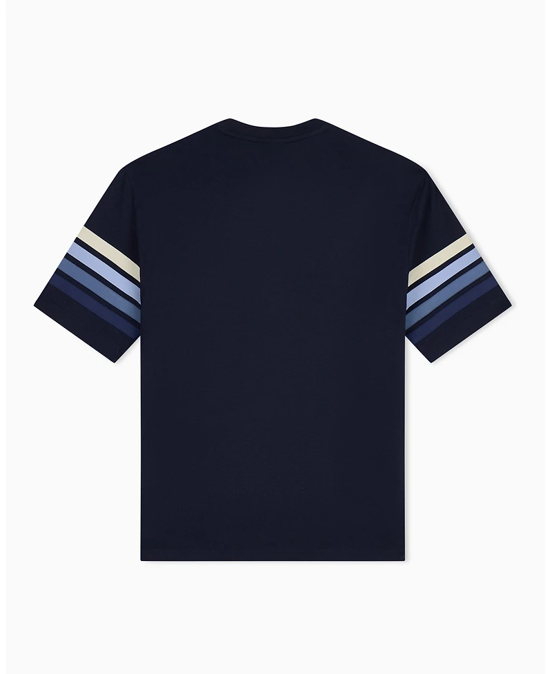 A|X Armani Exchange Men's 4 Stripes Short Sleeve Jersey T-Shirt