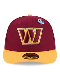 New Era Men's Burgundy/Gold Washington Commanders 2026 Nfl Draft Pre-Curved 59FIFTY Fitted Hat