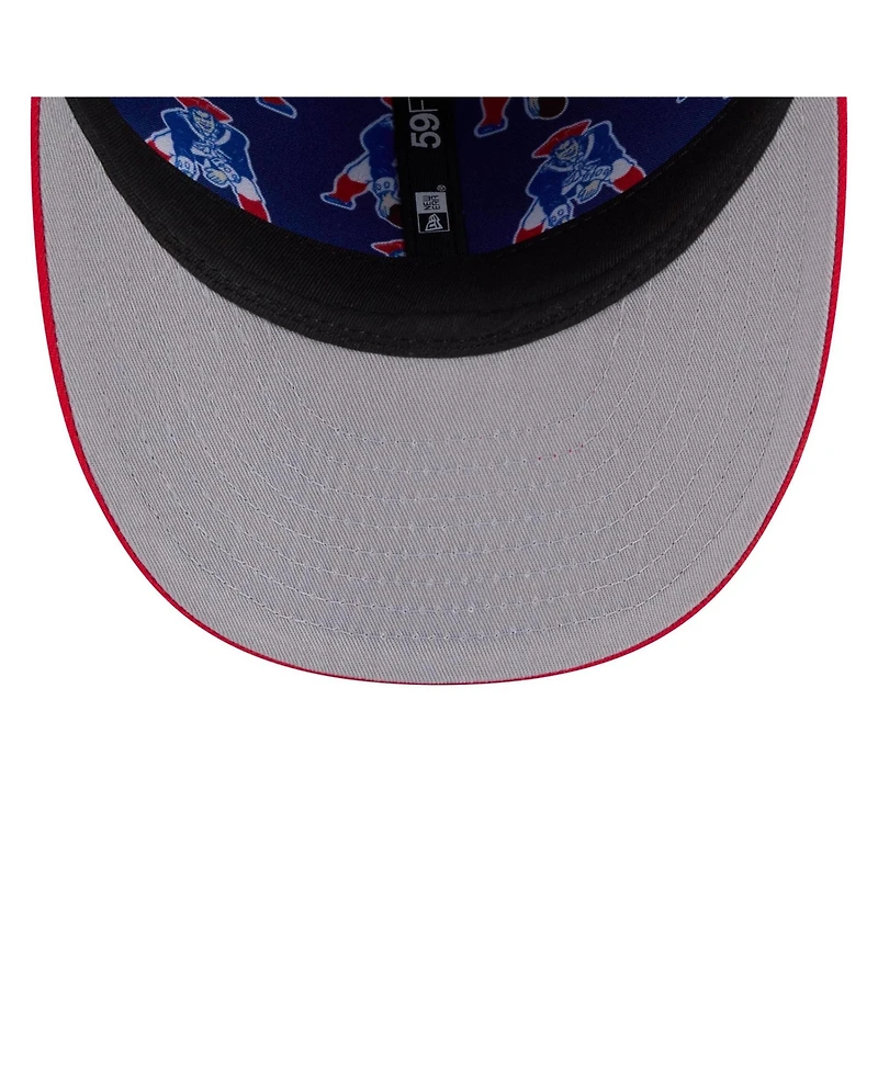 New Era Men's Navy/Red England Patriots 2026 Nfl Draft Pre-Curved 59FIFTY Fitted Hat