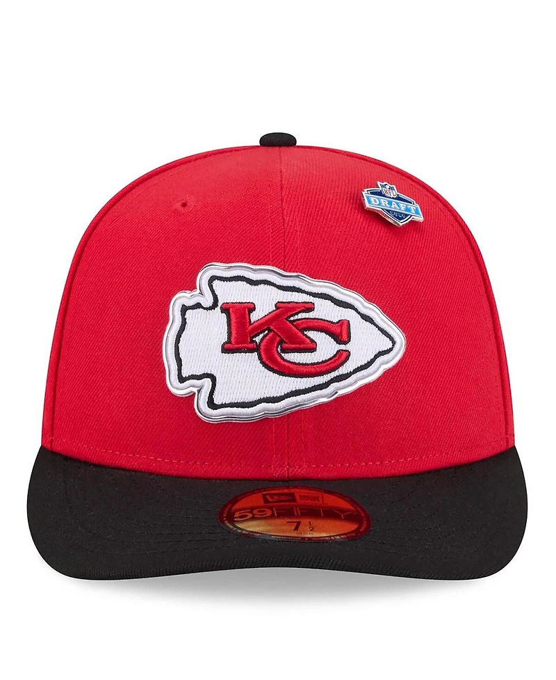 New Era Men's Red/Black Kansas City Chiefs 2026 Nfl Draft Pre-Curved 59FIFTY Fitted Hat
