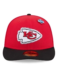 New Era Men's Red/Black Kansas City Chiefs 2026 Nfl Draft Pre-Curved 59FIFTY Fitted Hat