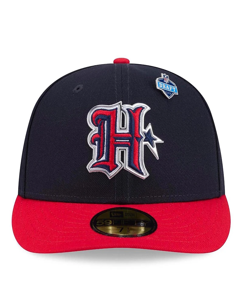 New Era Men's Navy/Red Houston Texans 2026 Nfl Draft Pre-Curved 59FIFTY Fitted Hat