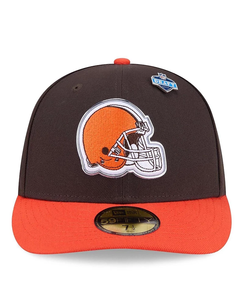 New Era Men's Brown/Orange Cleveland Browns 2026 Nfl Draft Pre-Curved 59FIFTY Fitted Hat