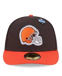 New Era Men's Brown/Orange Cleveland Browns 2026 Nfl Draft Pre-Curved 59FIFTY Fitted Hat