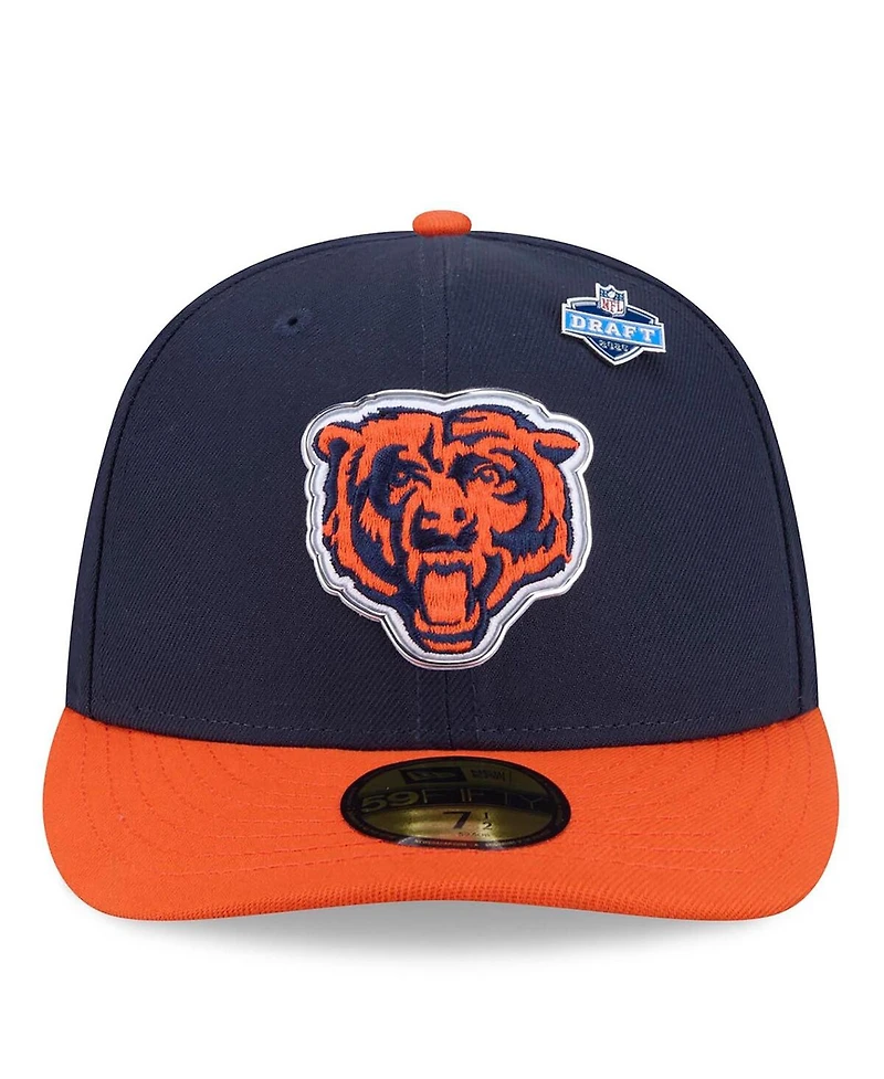New Era Men's Navy/Orange Chicago Bears 2026 Nfl Draft Pre-Curved 59FIFTY Fitted Hat