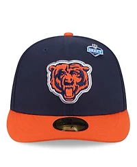 New Era Men's Navy/Orange Chicago Bears 2026 Nfl Draft Pre-Curved 59FIFTY Fitted Hat