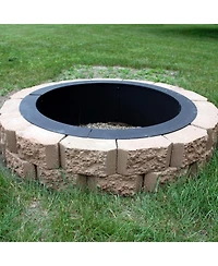 Outdoor Heavy-Duty Steel Portable Above Ground or In-Ground Round Fire Pit Liner Ring