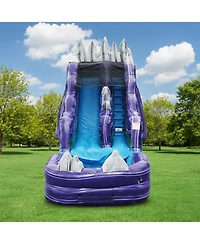 JumpOrange 15 Dark Night Commercial Grade Water Slide with Splash Pool for Kids and Adults (with Blower), Outdoor Indoor, Wet Dry Use, Tall Inflatable