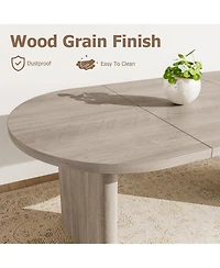 gaomon Oval Dining Table for 6-8 People, Long Large Kitchen Table with Thick Sturdy Wooden Base