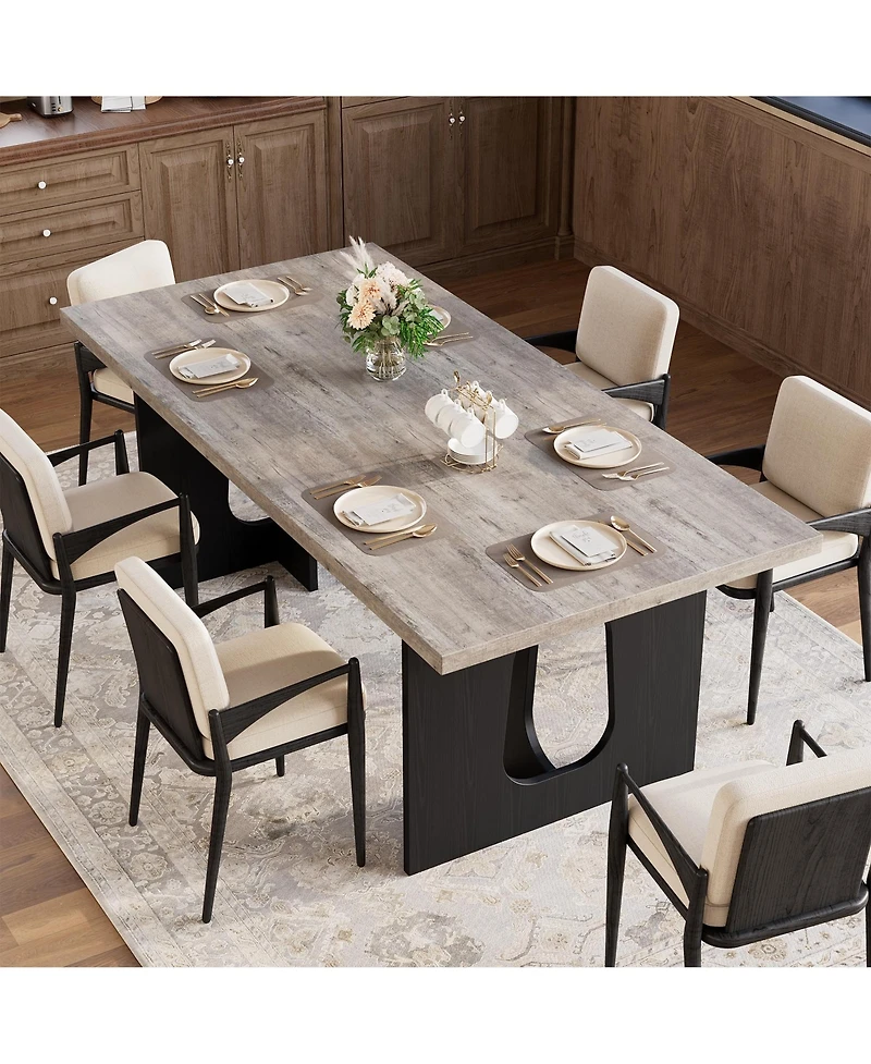 gaomon 6-10 Person 71 Farmhouse Rectangular Dining Table