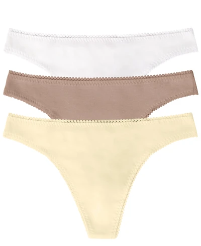 On Gossamer Women's Cotton Hip G Panty, Pack of 3 1412P3