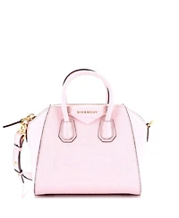 Pre-Owned Givenchy Mini Antigona Bag Embossed Leather