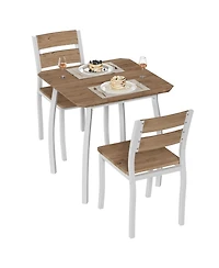 gaomon 3-Piece 2-Person Farmhouse Industrial Dining Set