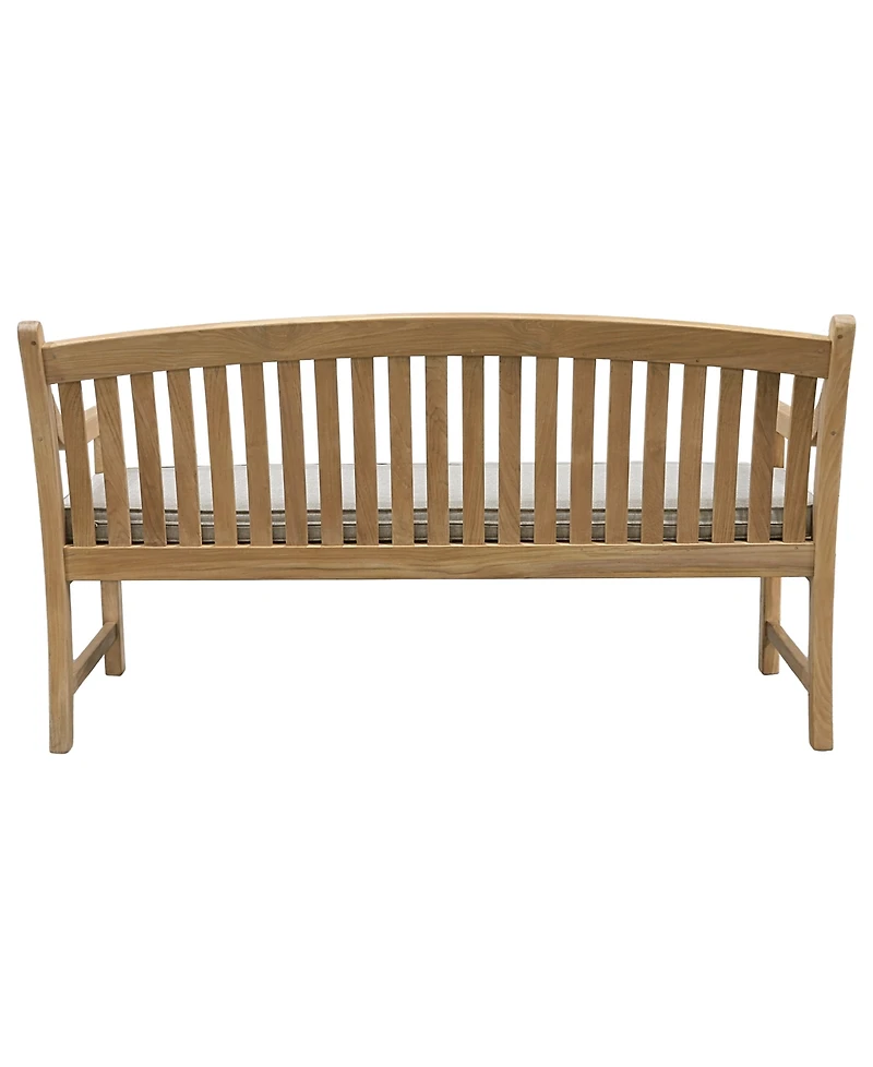 Bristol 62" Teak Wood 3 Seater Bench with Cushion, Created for Macy's