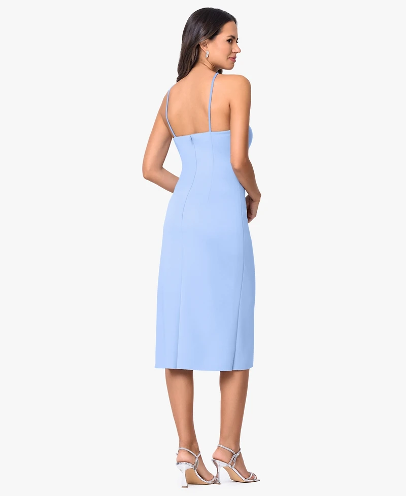 Betsy & Adam Petite Halter Neck Sheath Dress