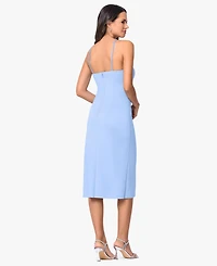 Betsy & Adam Petite Halter Neck Sheath Dress