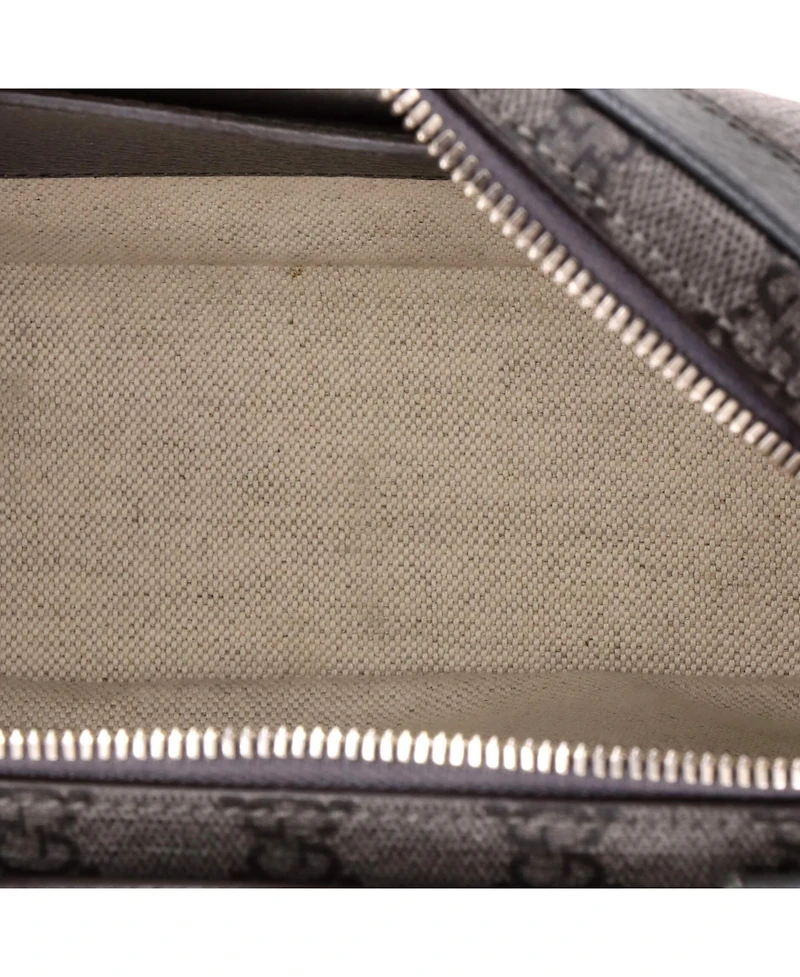 Pre-Owned Gucci Small Ophidia Zip Around Camera Crossbody Bag Gg Coated Canvas