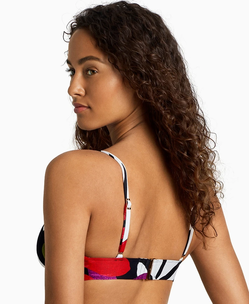 Lauren Ralph Women's Triangle V-Neck Bikini Swim Bra Top