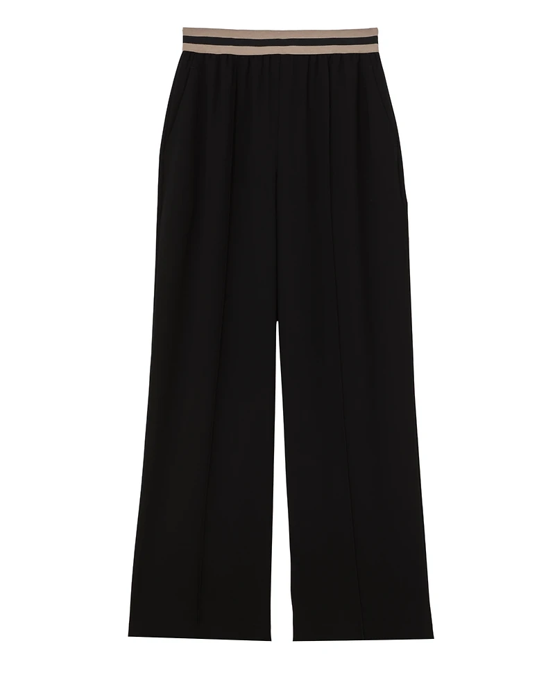 Reiss Women's Elasticated-Waist Wide-Leg Pants