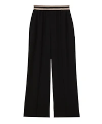 Reiss Women's Elasticated-Waist Wide-Leg Pants