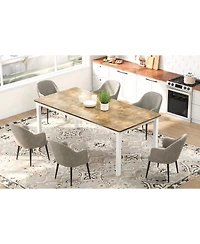 gaomon Modern Industrial 6-8 Person Rectangular Dining Table