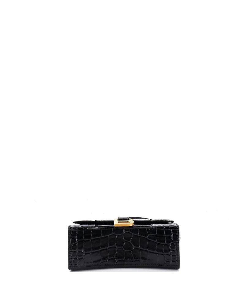 Pre-Owned Balenciaga Hourglass Top Handle Bag Embossed Leather
