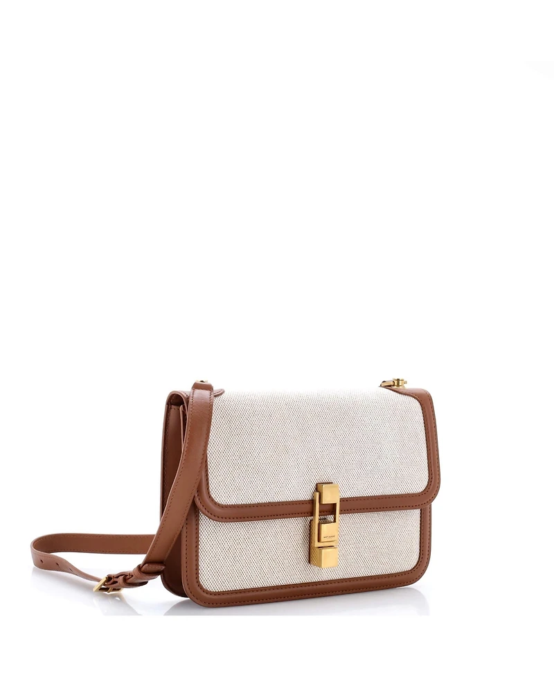 Pre-Owned Saint Laurent Medium Carre Satchel Canvas with Leather