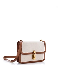 Pre-Owned Saint Laurent Medium Carre Satchel Canvas with Leather
