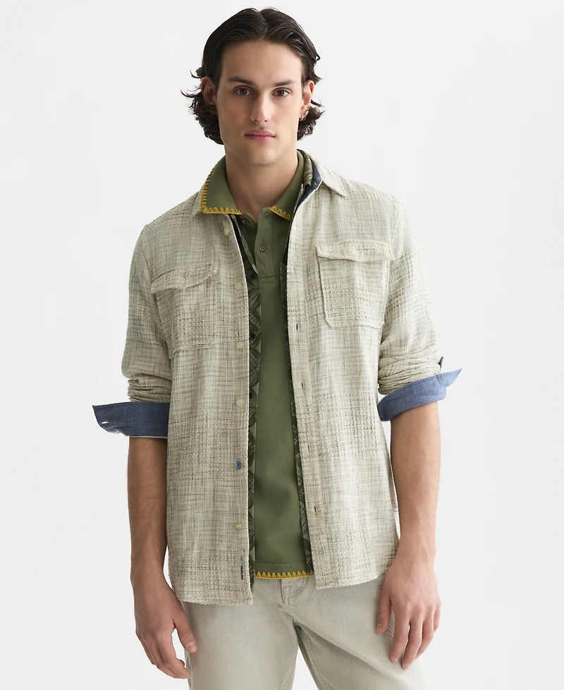 Scotch & Soda Men's Regular-Fit Long-Sleeve Cotton Collared Shirt