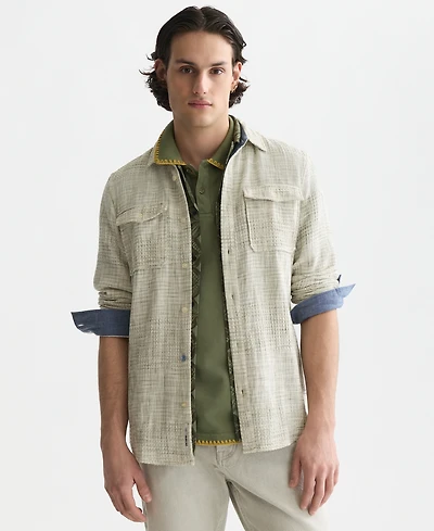 Scotch & Soda Men's Regular-Fit Long-Sleeve Cotton Collared Shirt